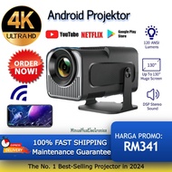 HY320 Portable Projector Outdoor Home Theater 4K1080P Lcd Epson Projector Android 11 Smart projector