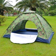 Double camouflage tent camping outdoor tent two person camping tent 2 person outdoor automatic tent