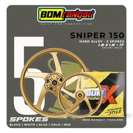 BOM RANGSIT BOMX MAGS 5 Spokes Hard Alloy Mags Sniper 150/Aerox/Click 125/M3 Motorcycle Parts