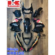 Cover Set Kawasaki Ninja KRR150 KRR 150 Body Sticker Black Red Accessories Motor RR150 RR KR150