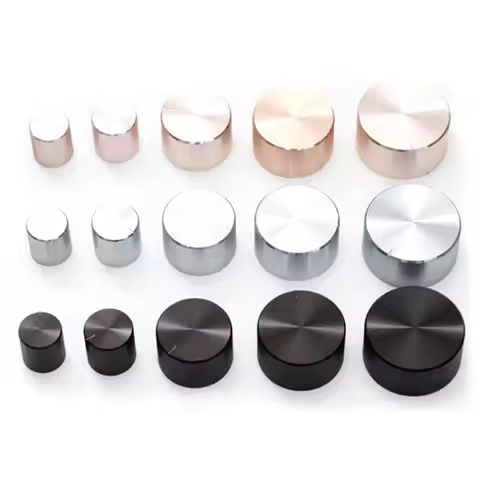 Aluminum plastic potentiometer knob 17*17 19*17 26*17 30*17 34*17 40*19 48*22*6mm Plum handle Chassi