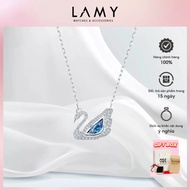 LAMY Dancing Swan Blue 6052 Swan Necklace - Platinum Necklace
