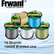 Frwanf 16 Strands 1000M PE Line Braided Fishing Line X16 Braids Light Color Fishing Accessories Tack