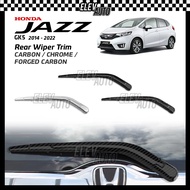 Honda Jazz GK5 2014 - 2022 Rear Wiper Trim Cover Trim Carbon Chrome Garnish Accessories 2017 2018 20