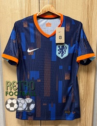 ใหม่ล่าสุด!! เสื้อฟุตบอลทีมชาติ เนเธอแลนด์  ยูโร 2024 Away ชุดเยือน [ PLAYER ] เกรดนักเตะ สีโทนเข้มดุดัน เหมือนต้นฉบับ (รับประกันคุณภาพสินค้า)