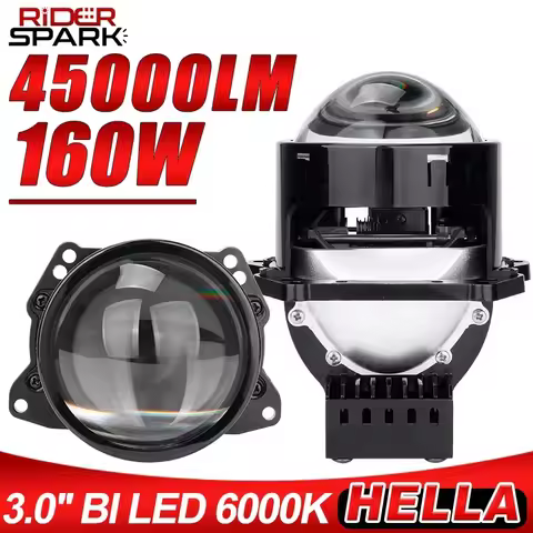 3.0inch 160W Bi-LED 6PCS Single Reflector Bowl Projector Lens for Hella 3R G5 45000LM Car Headlight 
