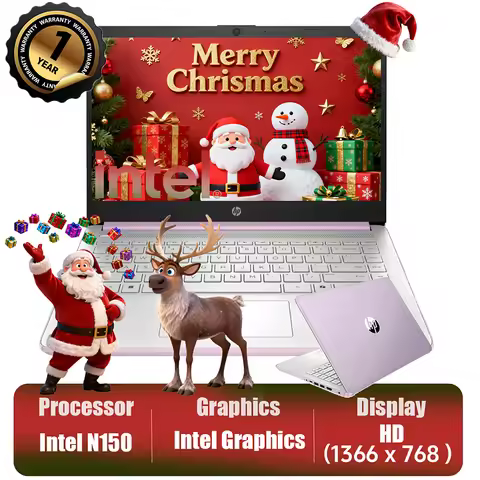 HP 14" HD Business Laptop,Intel Processor N150,Up to 16GB RAM,128GB UFS, Intel Graphics,Wi-Fi 6,Wind