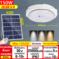 โคมไฟเพดาน 300W/200W/150W/90W Solar Light LED ไฟโซล่าเซลล์ ไฟติดเพดาน โคมไฟห้องนอน อะคริลิค Ready