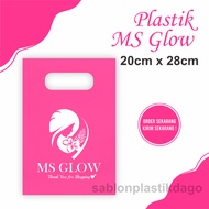 MS GLOW 20x28 SCREEN PRINTING PLASTIC, Pink Plastic, Skincare, Beauty Plastic, Custom, Ms Glow, Moti