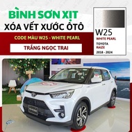 Sơn Xịt Xóa Vết Xước Cho Xe TOYOTA RAIZE Màu TRẮNG NGỌC TRAI code W25 - WHITE PEARL Chính Hãng OH PA
