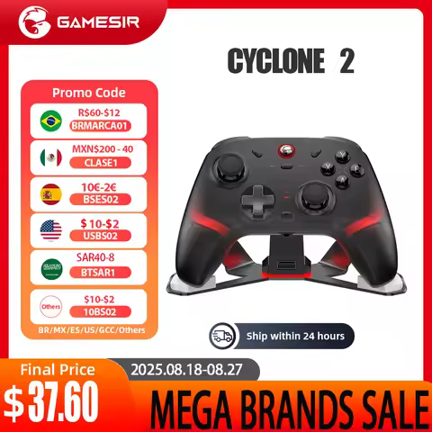 Original Gamesir Cyclone 2 Wireless Controller with Hall effect Controller for PC Steam Switch ios A