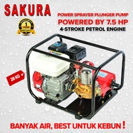 SAKURA TurboSpray® Power Sprayer Plunger Pump Gasoline | High Pressure Power Sprayer |  7.5 HP 4-Str