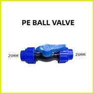 ☢ PE Compression Fittings 1/2" 3/4" 1" BALL VALVE hdpe pvc pipe socket BALL VALVE
