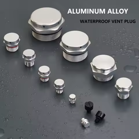 Aluminum Waterproof Air Vent Valves M5 M6 M8 M10 M12 M16 M20 Screw In Protective Vent Plug Automatic