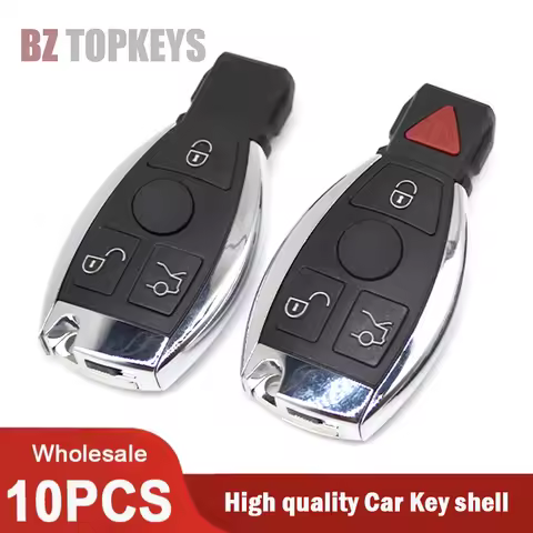 10pcs Smart car key Case 2/3/4buttons Shell for Mercedes benz A C E BGA/NEC one battery type remote 