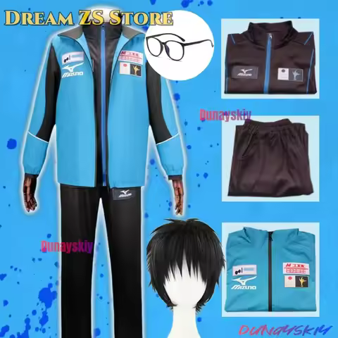 YURI!!! On ICE Katsuki Yuri Sportswear Jersey Uniform Outfits Anime Cosplay Halloween Role Playing P