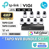 TP-Link 8 Channel 4MP Wireless CCTV Security IP Camera Solution VIGI Tapo Kit Bundle Set Tapo C220 &