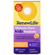 Renew Life, Ultimate Flora Kids Probiotic, Sun-Kissed Orange Flavor, 1 Billion Live Cultures, 60 Che