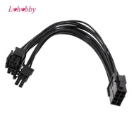 [Lohobby] CPU 8-pin to 8+4pin Connector Power Supply Converter Cable Wire Black 20cm