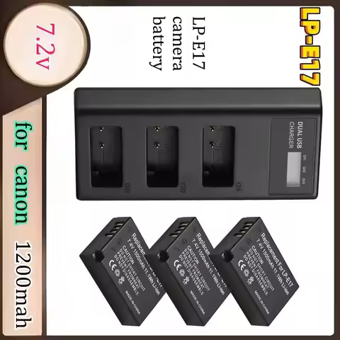 7.2v 1200mAh LP-E17 Camera Battery Suitable for Canon Mirrorless EOS RP M3 M5 M6 760D 750D 800D 77D 