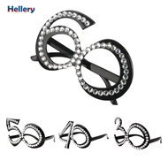 [Hellery] Glitter Black Frame Birthday Age Eye Glasses Anniversary Wedding Party 30th