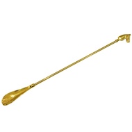 [dimccapyh] Brass Shoehorn with Horse Head Comfortable Shoe Shoe Aid with Horse Head Handle Shoe Sho