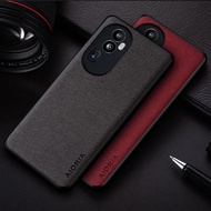 Case for Oppo Reno10 Pro Plus funda simple solid color textile Leather cover for oppo reno 10 pro case coque