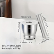 Stainless Steel Mortar and Pestle Kitchen Garlic Pugging Pot Pharmacy Bowl Pepper Spice Grinder Pot
