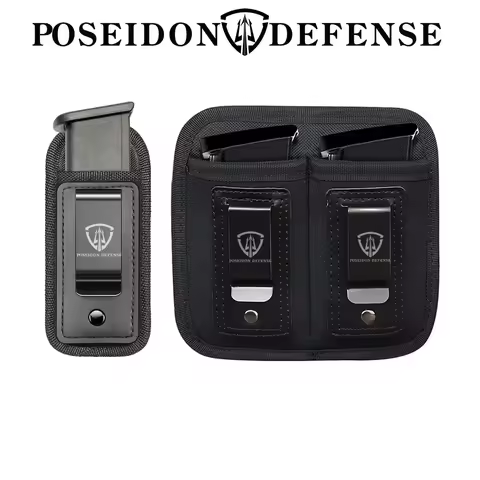 9mm .40 .45 Single Double Stack Magazine Pouch Pistol Mag Holster Concealed Carrier for Glock S&W M&