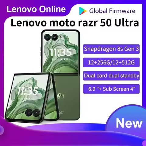 Global Rom Lenovo Moto Razr 50 Ultra 5G Foldable Phone Flip 6.9inch pOLED Snapdragon 8s Gen3 Android
