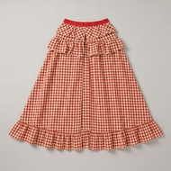 Vintage Red Gingham Tiered Maxi Skirt