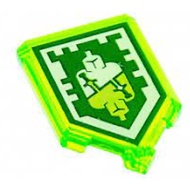 Lego 22385pb129 Tile Modified 2 x 3 Pentagonal with Nexo Power Shield