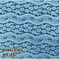 Kain Brokat Renda Salur Bunga Perancis / Lace Tumpal Runstop