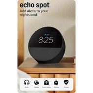 Echo Spot, Great for nightstands, offices and kitchens, Smart alarm clock with Alexa, Black