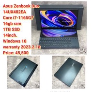 Asus Zenbook Duo 14UX482EACore i7-1165G716gb