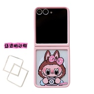 ใหม่สร้อยข้อมือเคสโทรศัพท์การ์ตูน Labubu สำหรับ Samsung Galaxy Z Flip 5 6 Z Flip6 ZFlip 6 ZFlip6 2 I