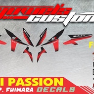 RUSI PASSION INITIAL D. FUJIWARA DECALS STICKER - FREEBIS INCLUDED