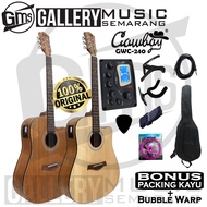 ORIGINAL!!! Gitar Akustik Elektrik Import Merk Cowboy GWC-240 NA GWC 240NS Equalizer Tuner AW-1 PROM
