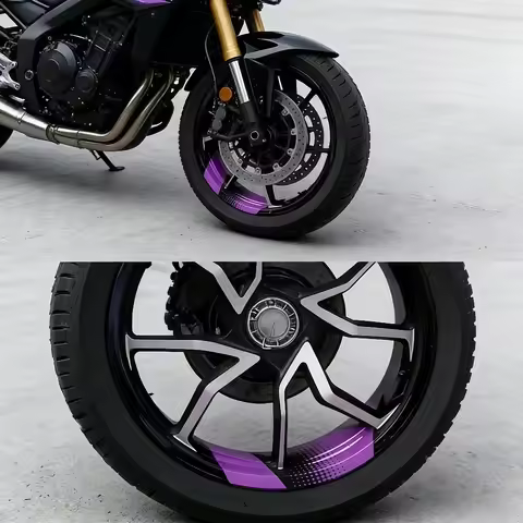 2Pcs/Set Sport Arrow Wheel Rim Stickers Waterproof Vinyl Decals for 17-19 Inch Motorcycle Wheels Eas