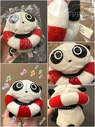 SAN-X 游泳圈趴地熊 豆袋公仔擺件 9cm ★萬代1999年出品 中古絕版 趴趴熊レア レトロ たれぱんだ 浮き輪 お手玉 ぬいぐるみ Tarepanda Panda C2408 San-x Ba