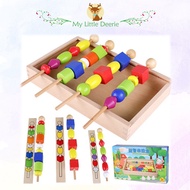 Sequencing Stick Fine Motor Montessori Colour and Shape Matching Sequence Beads Educational Children