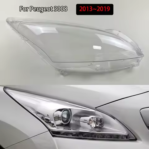 Car Accessories Headlight Shell For Peugeot 3008 2013~2019 Headlamp Transparent Lampshade Cover Lens