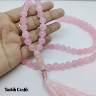 QUARTZ ROSE STONE TASBIH 8MM 99 GRAINS ORIGINAL