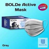 Masker BOLDe Active Mask 3Ply 50 Pcs - Grey - Masker Khusus Sport Safe