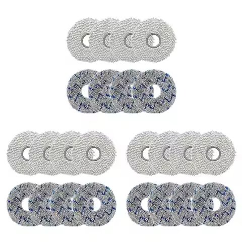 A84X-24X Washable Mop Cloth For ECOVACS DEEBOT T30 Pro /T30S Combo / T30S / T20 Omni /T10 Omni /X1 O