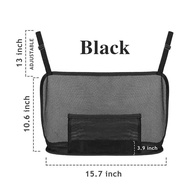 Tas Jaring Penyimpanan Tengah Sekat Kursi Jok Mobil Tempat Botol Tissue Makanan Car Net Storage Bag