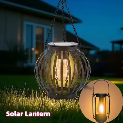 1 PC Solar Powered Decorative Lantern Automatic Day Charging Outdoor Night Light Portable Handheld G