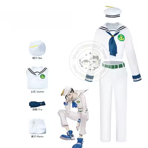 Anime JOJO's Cosplay Costume Josuke Gappy Sailor Uniform Style Hat Jacket Full Set Hallowen Carnival