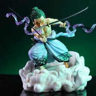 ❗️ One piece Rononoa Zoro cute mini figure  ❗️  Gk  figure copy resin collection  ❗️ 海贼王Q版 和服 剑气索隆 踩云战斗场景  ❗️公仔摆件模型盒装手办人