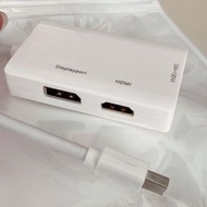 Thunderbolt / Mini DP to DP HDMI DVI-I 3 in 1 hub 顯示轉接器 Adapter Converter 連接插頭